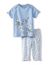 Pyjama short enfant 100% Coton bio CALIDA "Toddlers Millefleur" 52578 - Milky Blue 382