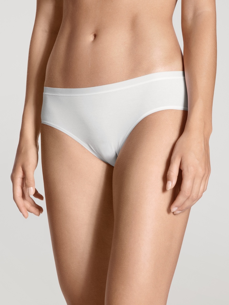 Slip coton coupe classique CALIDA "Natural Comfort" 21175 - Blanc 001 (XS)