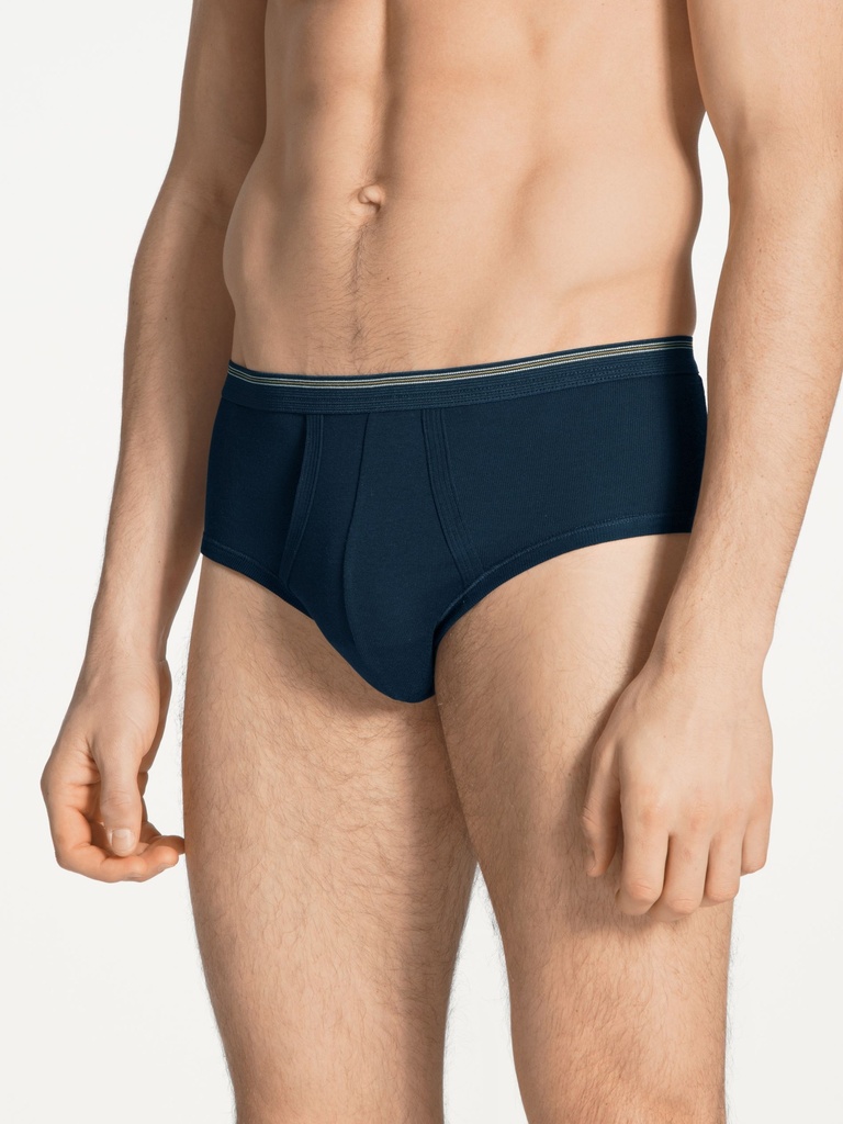 Slip homme avec ouverture 100% coton CALIDA "Twisted Cotton" 22010 - Admiral 883 (S)