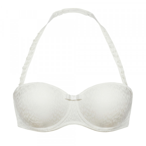 Soutien-gorge à coques bretelles amovibles & tour de cou DACAPO "Bright" 347004 - Ivory 131