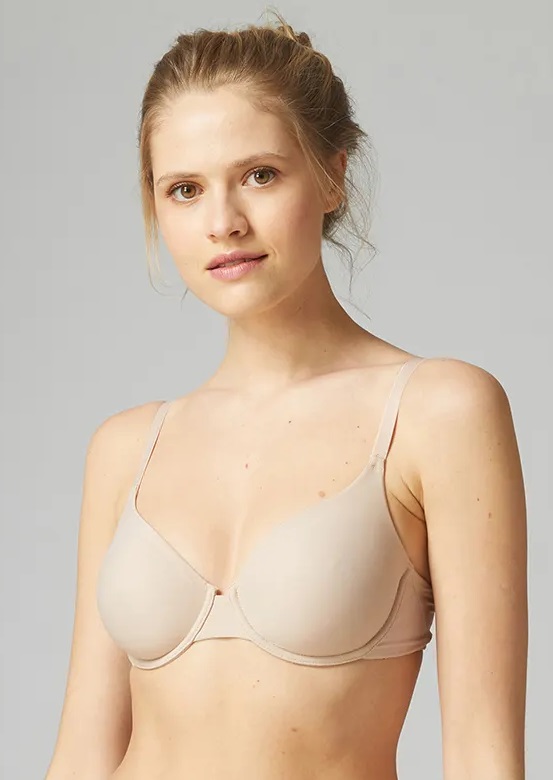 Soutien-gorge avec armatures moulé bretelles multi-position SIMONE PERELE "Essentiel" 13V317 - Peau rosée 739