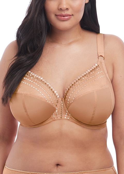 Soutien-gorge armatures plongeant spécial poches profondes ELOMI "Matilda" EL8900 - Café au Lait CAT