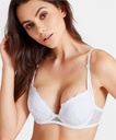 Soutien-gorge armature push-up coussinet AUBADE "Fleur de Tattoo" TB18 - Blanc
