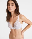 Soutien-gorge armatures plunge plongeant AUBADE "Fleur de Tattoo" TB12-6 - Blanc