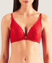 Soutien-gorge armature triangle plongeant AUBADE "Rosessence" HK12 - Rouge Gala