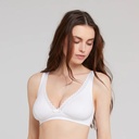 Soutien-gorge sans armature LOU "Oxygène Coton" 11278 - Blanc 010