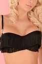 Soutien-gorge sexy avec armatures & franges FOLIES RENAUD "Astrid" 2773B - Noir