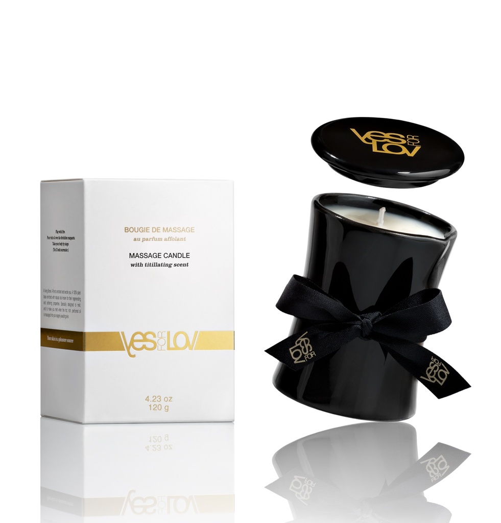Bougie de massage parfumée YES FOR LOVE "Titillating scent - Affolant" YFL01B17 - Pot 120g