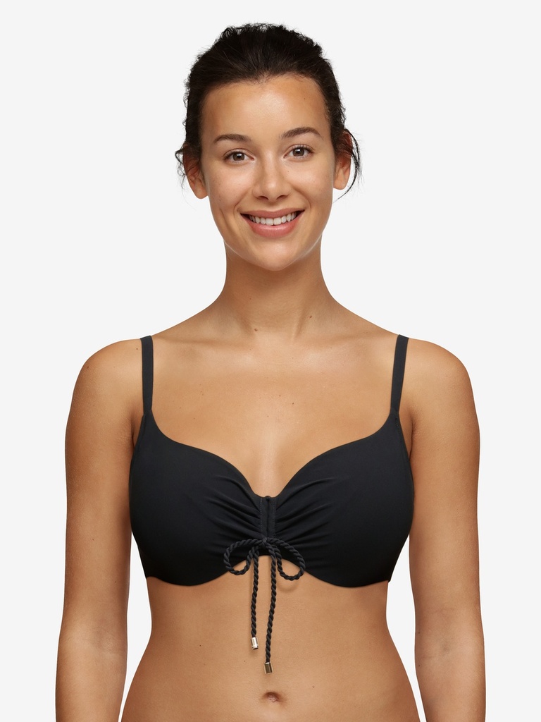 Haut de Bikini armaturé souple enveloppant CHANTELLE "Inspire" C10G10 - Noir 011