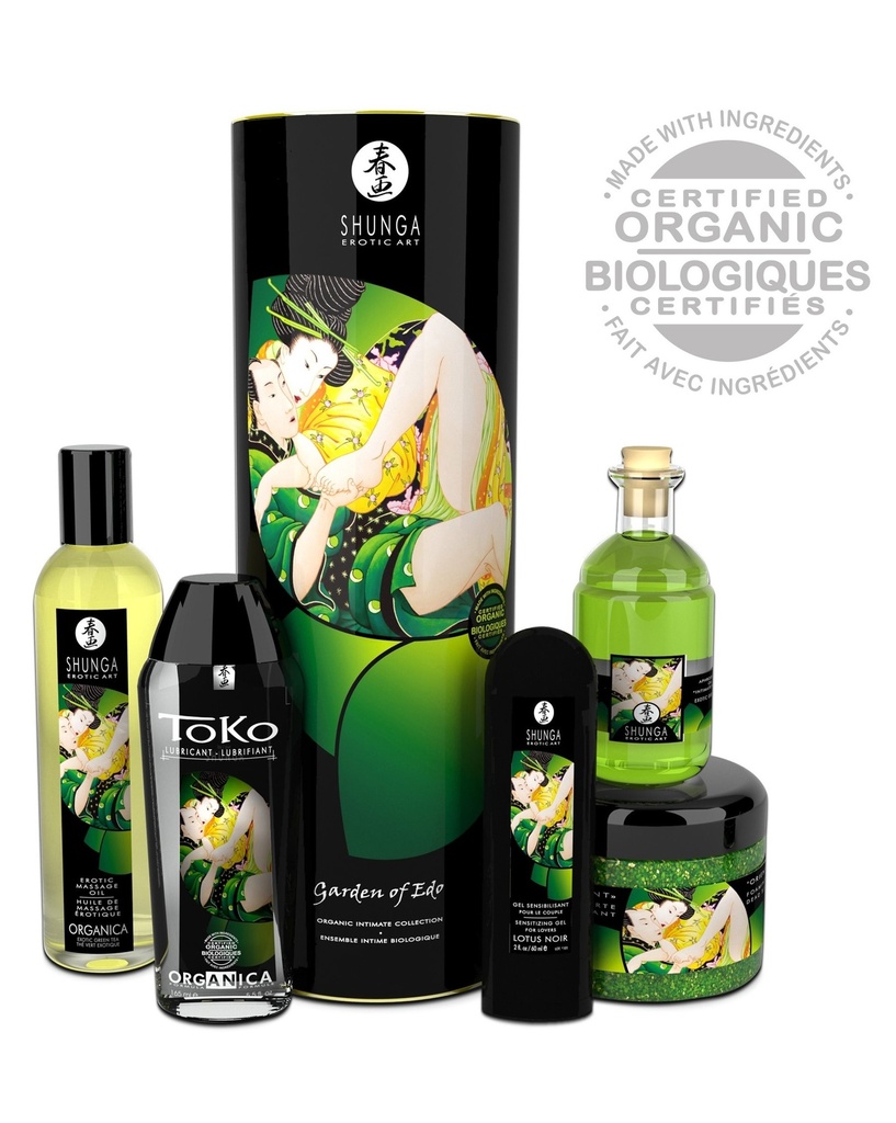 Coffret de massage érotique bio SHUNGA "Jardin d'Edo" Organica