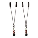 Pinces pour seins SPORTSHEETS - SEX & MISCHIEF "Ruby Black Nipple Clips" 300825