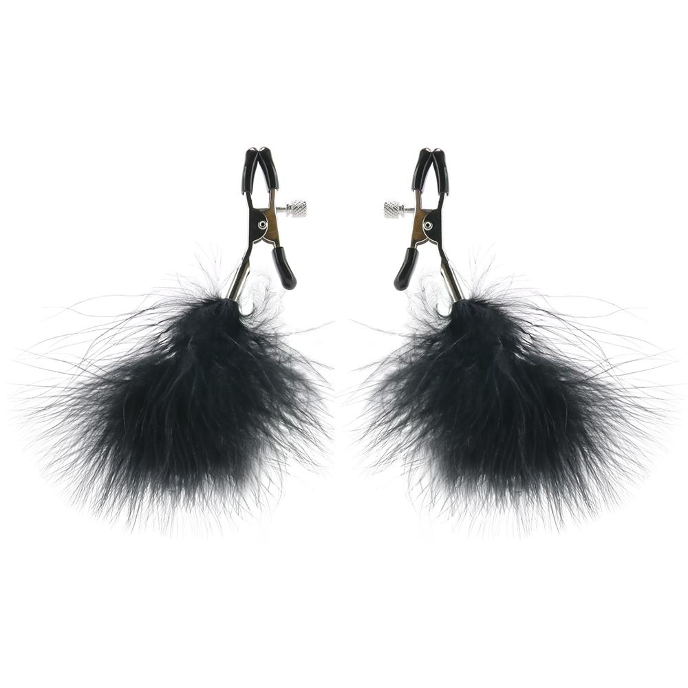 Pinces pour seins & plumes SPORTSHEETS - SEX & MISCHIEF "Feathered Nipple Clips"