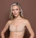 Soutien-gorge autocollant invisible & dos nu BYE BRA "Lace-It Bra" 902N-906N - Nude