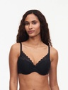 Soutien-gorge avec coques memory form enveloppant CHANTELLE EASY FEEL "Floral Touch" C94260 - Noir 011