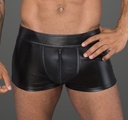 Boxer cuir sexy pour homme ouverture avant NOIR HANDMADE "H058"