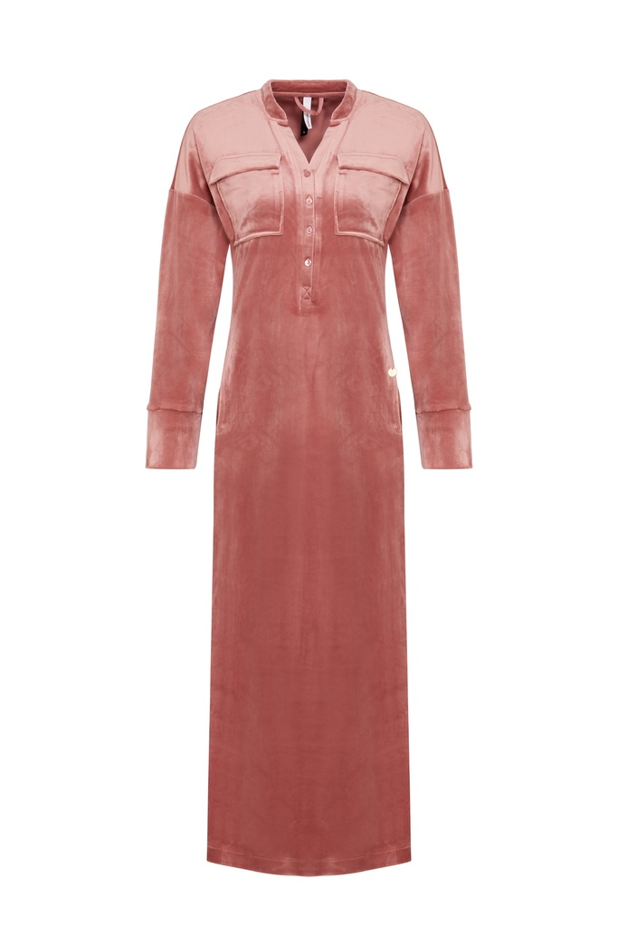 Chemise de nuit longue femme WOODY 222-5-TDB-V - Rose 456