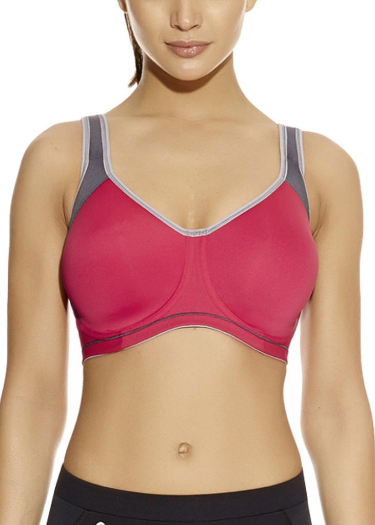 Soutien-gorge de sport armature et coques spacer FREYA "Sonic" AA4892 - Hot crimson HON