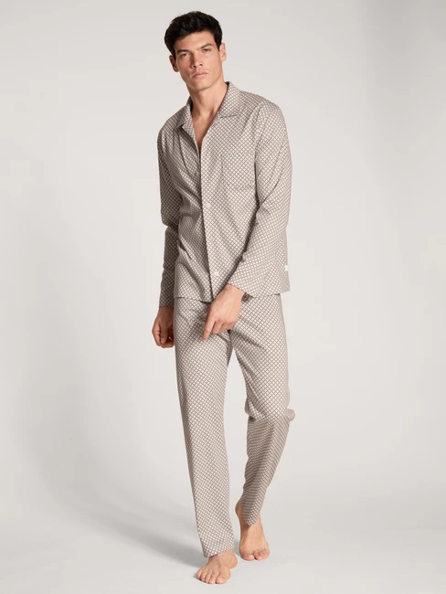 Pyjama long homme boutonné 100% coton CALIDA "Relax Selected" 40986 - Moonbeam 940