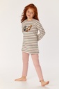 Pyjama long fille WOODY 222-1-BLB-S - Rayé et rose 931 (2ANS)
