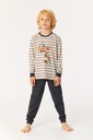 Pyjama long garçon WOODY 222-1-PLC-S - Rayé et gris 931