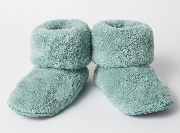 Pantoufles botte en polar WOODY 222-1-BOO-M - Bleu gris 806