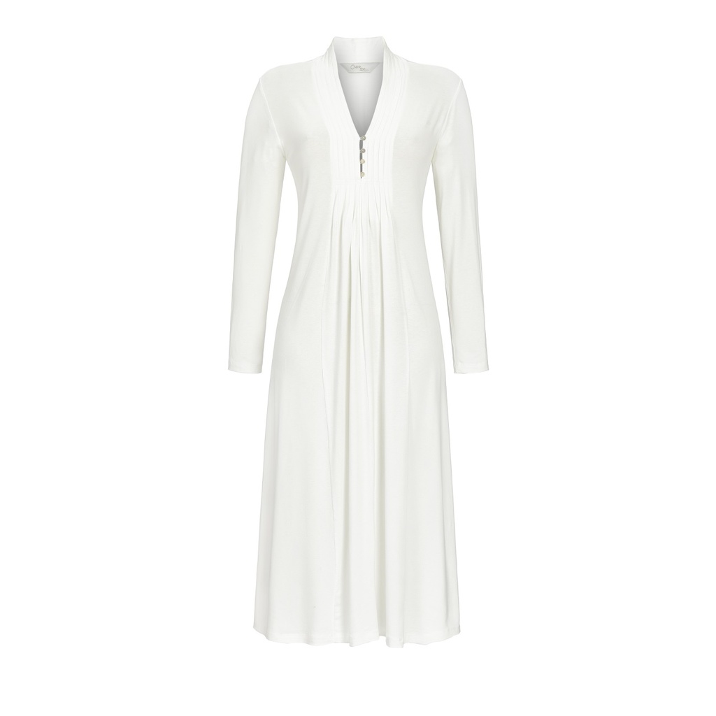 Chemise de nuit avec petite patte de boutonnage 120cm RINGELLA  "Elégance Simple" 2571112 - Ivoire 130