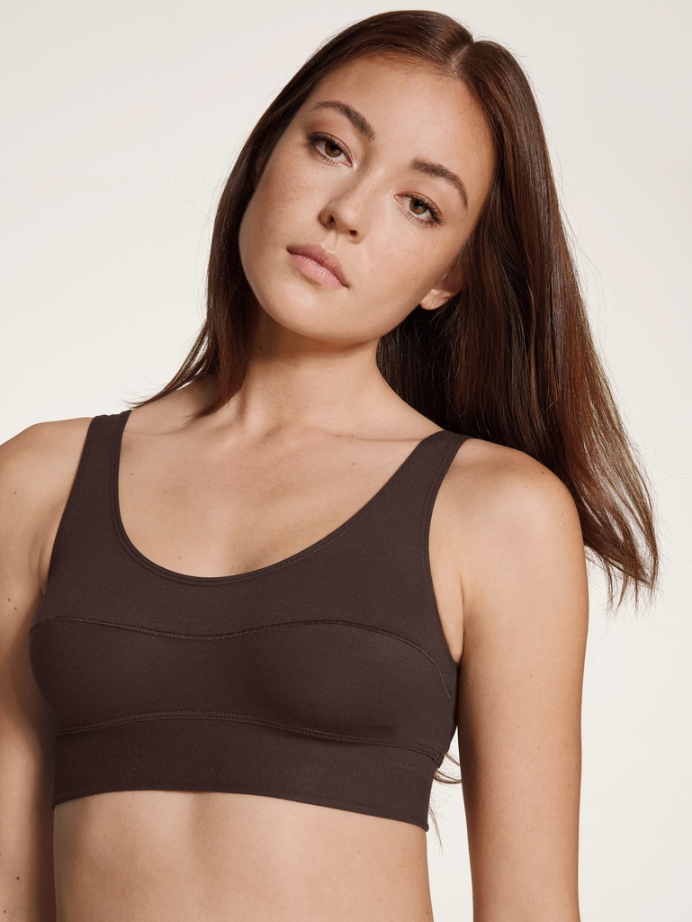 Brassière en coton CALIDA "Elastic" 02138 - Expresso 099 (XS)