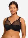 Soutien-gorge avec armatures en 2 parties CHANTELLE "Fête" C19600 - Noir 011