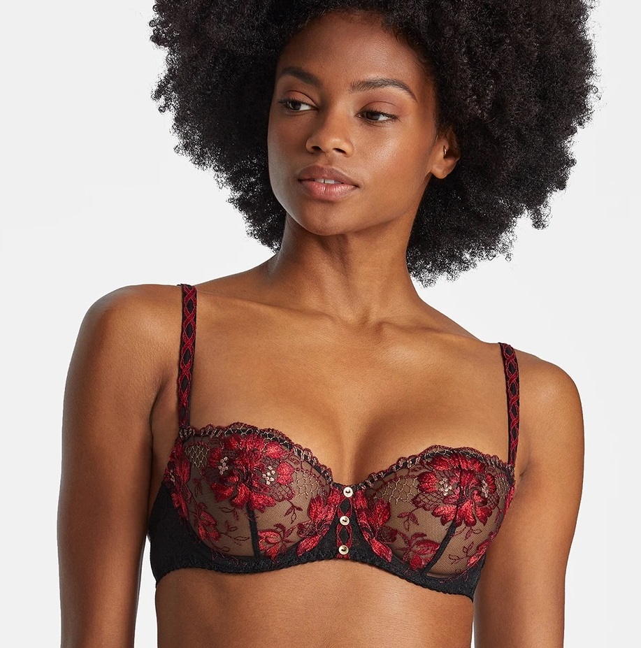 Soutien-gorge corbeille AUBADE "Mélodie d'été" ICF14 - Black cherry (85, B)