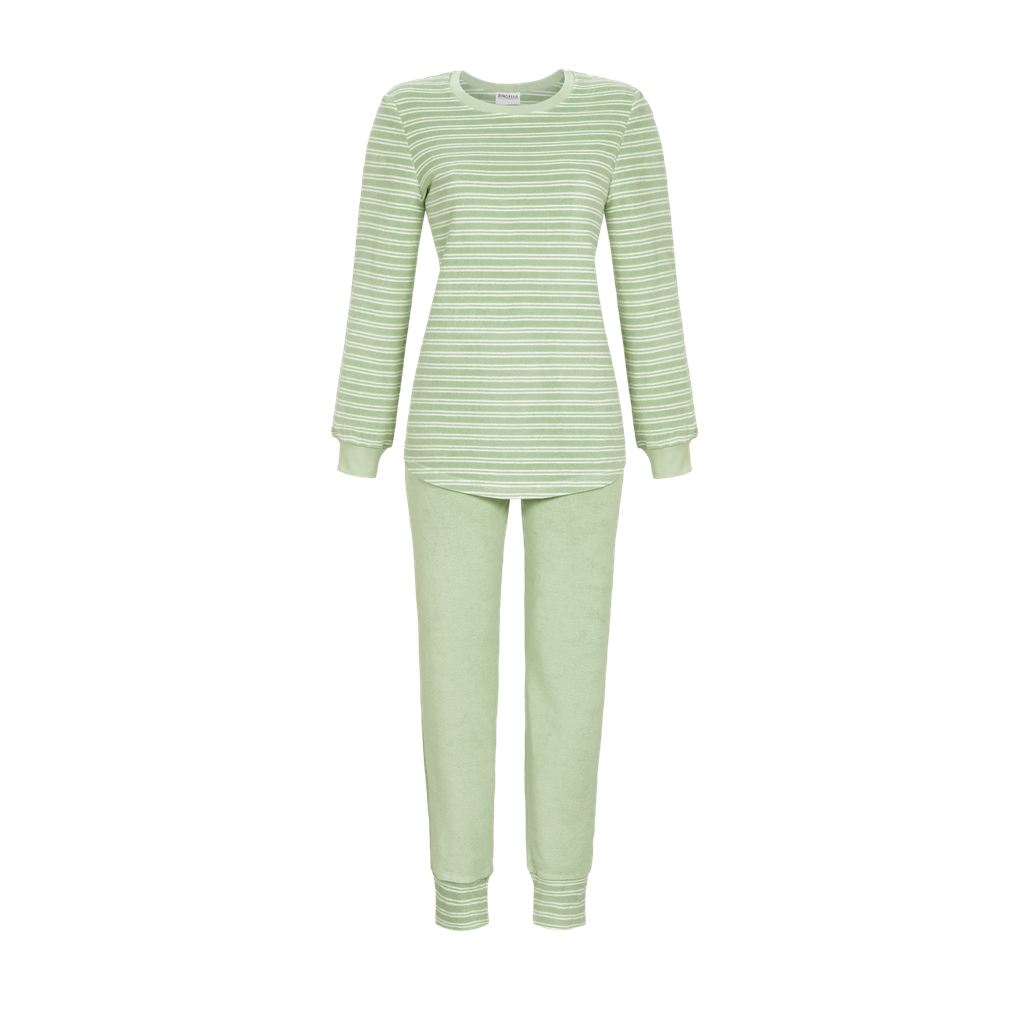 Pyjama femme éponge stretch RINGELLA "Confort d'hiver" 2518203 - Vert 576