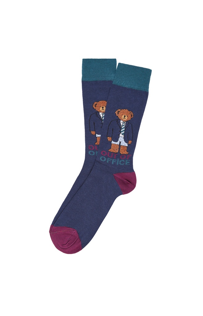 Chaussette homme fantaisie ARTHUR 1SO - Marine TEDOUT