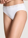 Slip large dentelle durable CALIDA "Natural Comfort Lace" 22756 - Blanc 001 (XS)