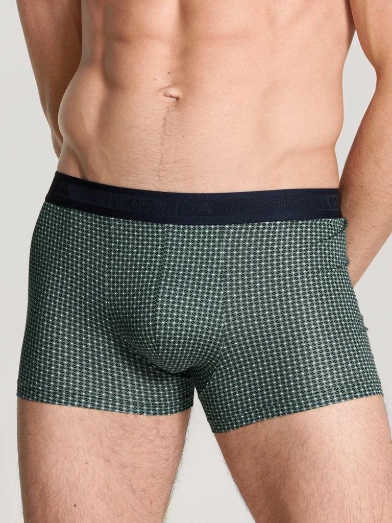 Boxer homme fantaisie tencel & coton CALIDA "Focus Trend 3" 25886 - Laurel green 618