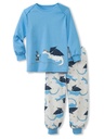 Pyjama enfant long 100% cotton bio CALIDA "Toddlers Dragon" 51879 - Azur blue 523