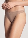 Tanga taille basse coton & dentelle CALIDA "Sensual Secrets" 20831 - Almondine 335