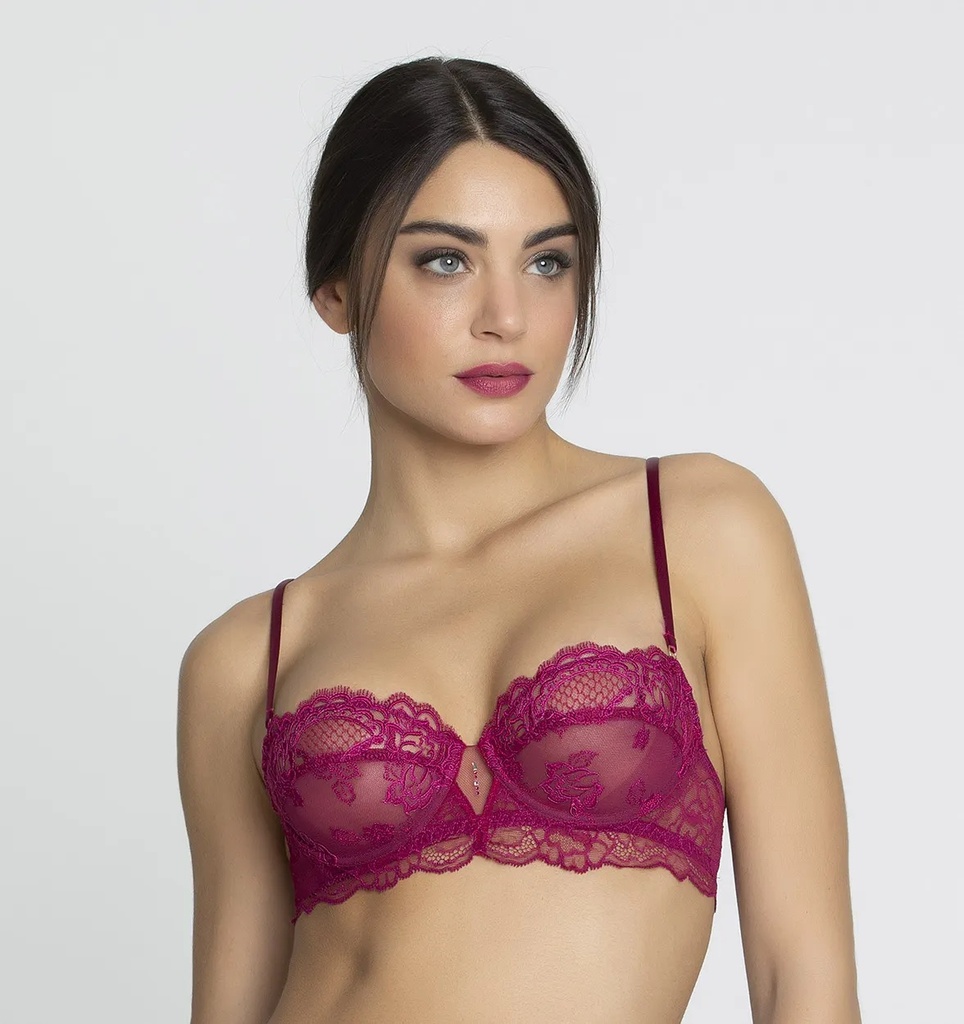 Soutien-gorge corbeille LISE CHARMEL "Sublime en Dentelle" ACH3013 - Fuchsia sublime 2470
