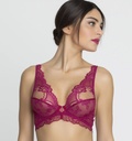 Soutien-gorge armature décolleté plongeant LISE CHARMEL "Sublime en Dentelle" ACH7413 - Fuchsia sublime 2470