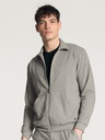 Veste de jogging homme homewear 95% coton CALIDA "Remix Basic Lounge" 15281 - Carbon melé 991 (S)