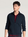 Veste de jogging homme homewear 95% coton CALIDA "Remix Basic Lounge" 15281 - Dark Sapphire 479 (S)