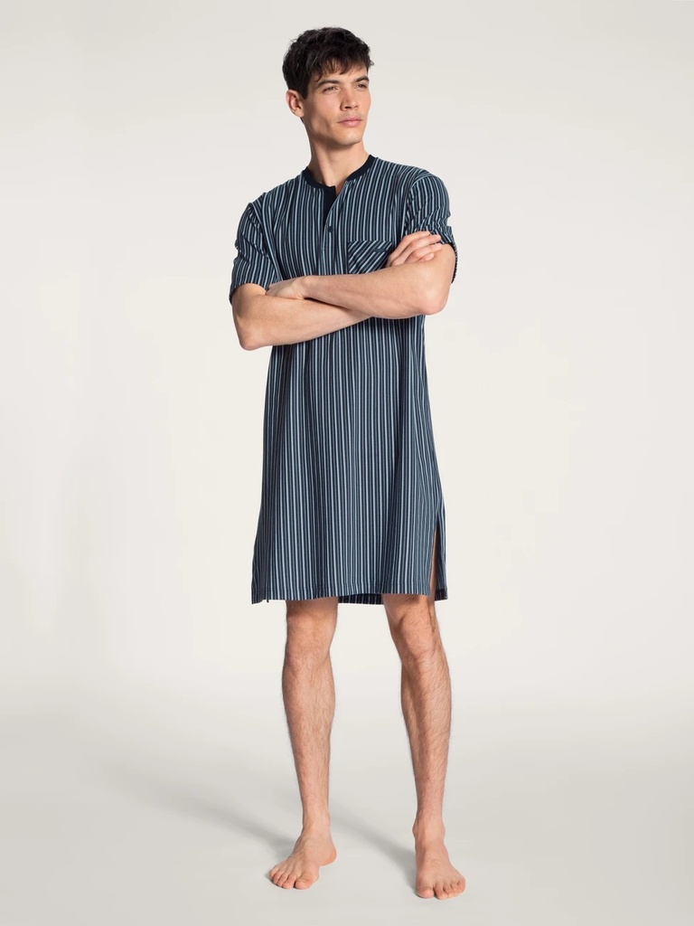 Chemise de nuit homme 100% coton CALIDA "Relax Imprint" 30180 - Dark Sapphire 479 (S)