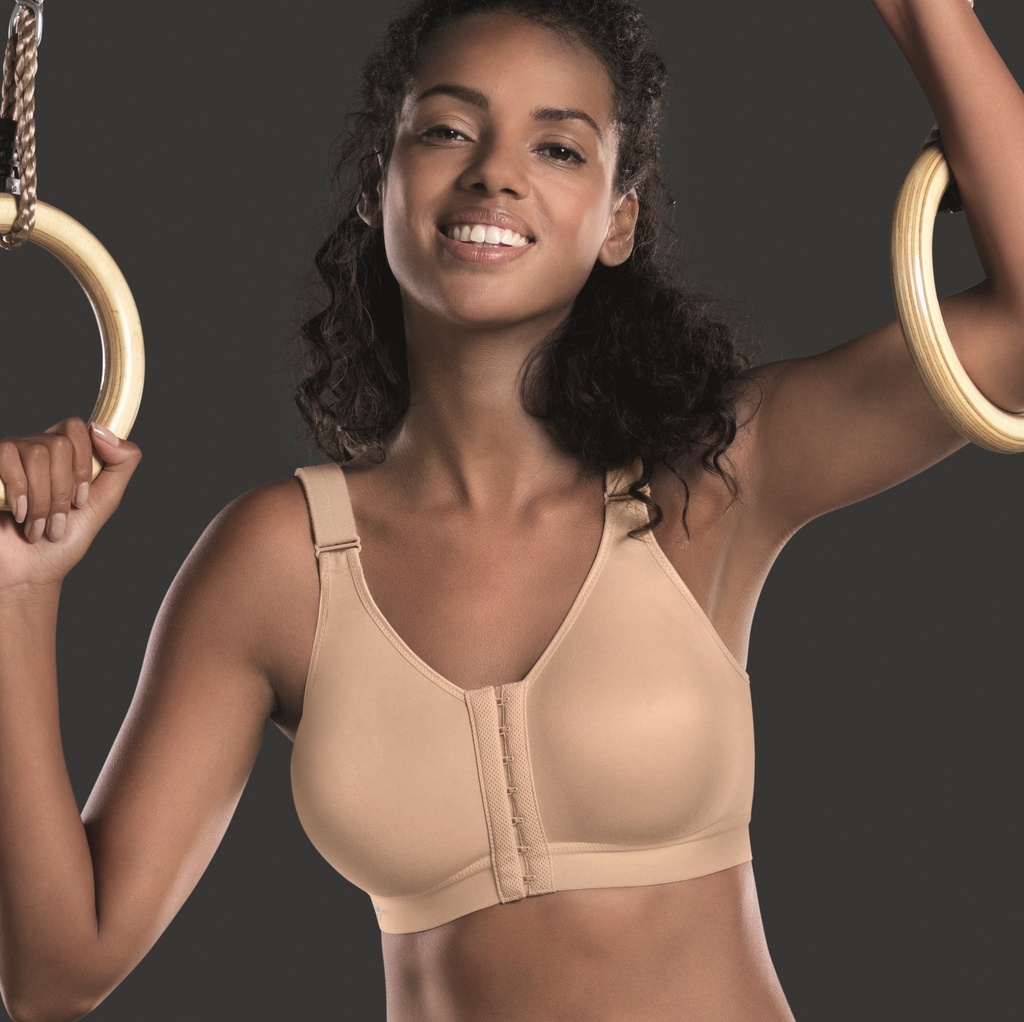 Soutien-gorge de sport sans armatures & fermeture avant ANITA ACTIVE Firm Support "Frontline Open" 5523 - Desert 753 (80, A)