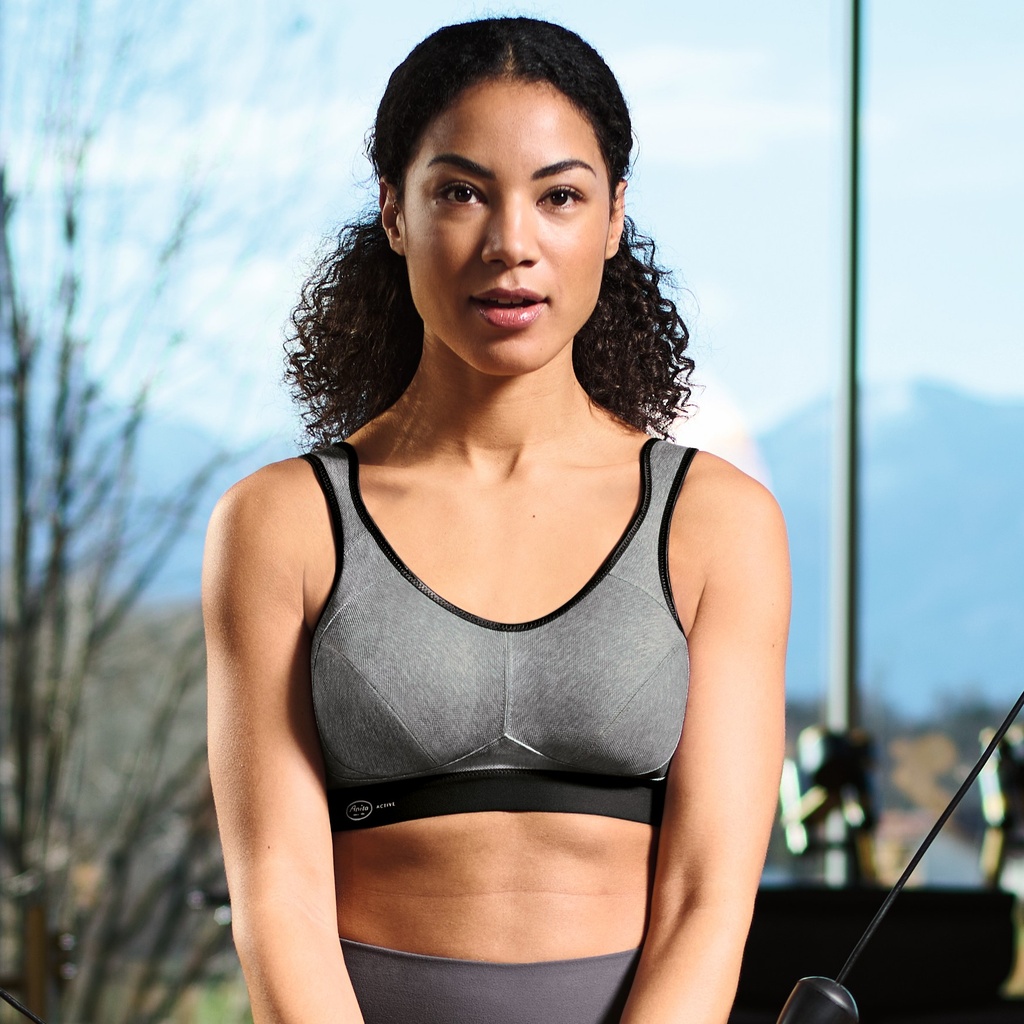 Soutien-gorge de sport sans armatures ANITA ACTIVE "Extrême Control" 5527 - Gris Chiné 254 (80, B)
