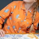 Pyjama adulte boutonné en pilou JUSQU'AU LEVER DU JOUR - Douceur