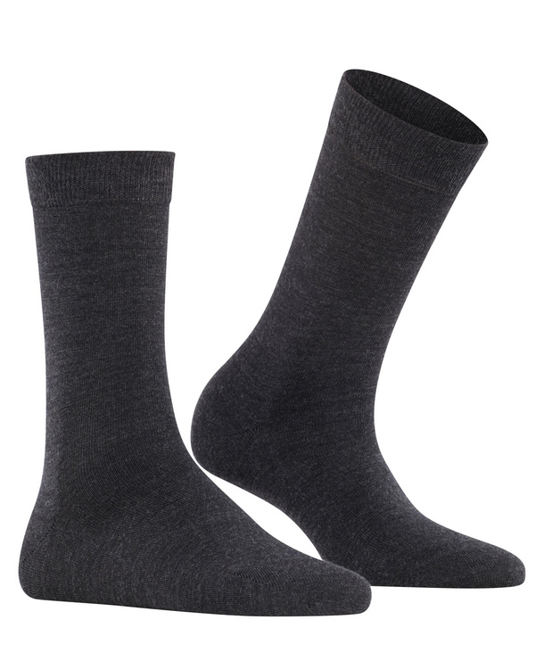 Chaussettes laine dame FALKE "Softmerino" 47488 - Anthra. Mel. 3089