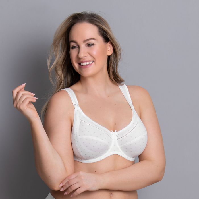 Soutien-gorge d'allaitement avec armatures ANITA MATERNITY "Miss Cotton" 5056 - Blanc perlé 671 (85, D)