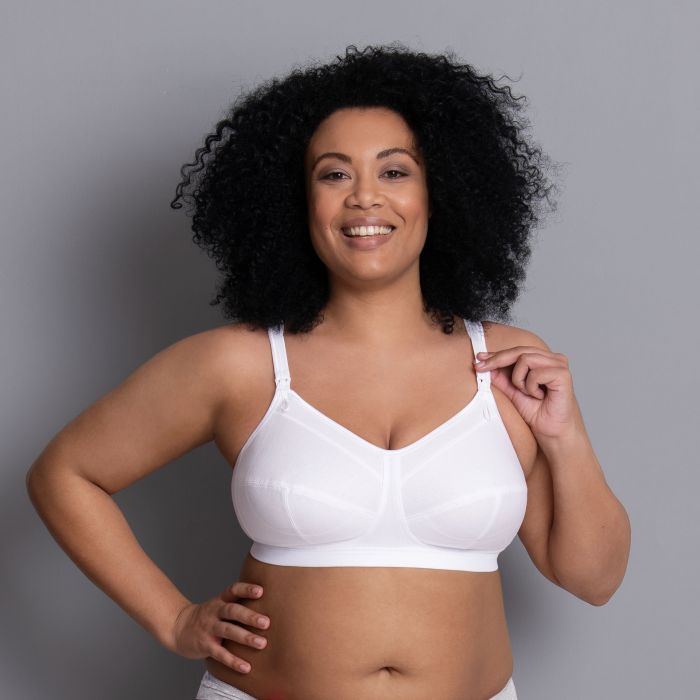 Soutien-gorge d'allaitement sans armatures ANITA MATERNITY "Miss Cotton"5051 - Blanc 006 (85, D)