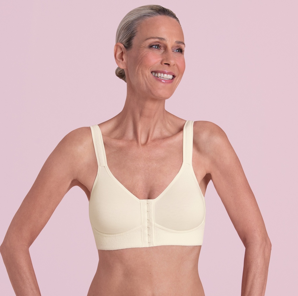 Soutien-gorge pour prothèses post-opératoire sans armatures & fermeture avant ANITA CARE "Salvia" 5322X - Ecru 047 (85, A)