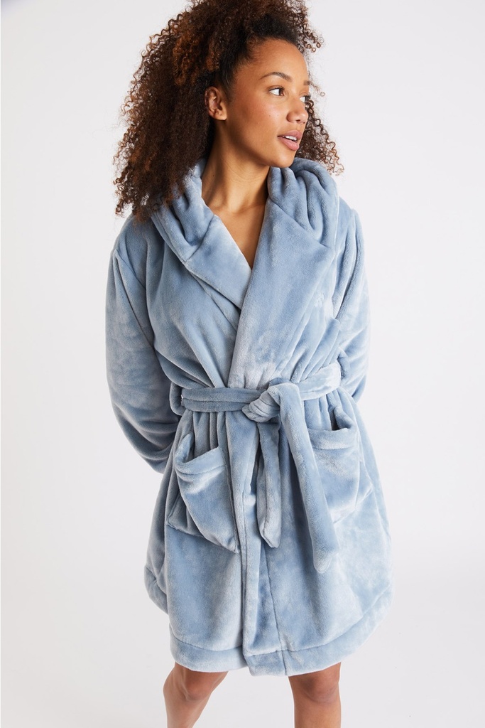 Peignoir court en polar BANANA MOON "Pilo Zarela" - Bleu JMW56