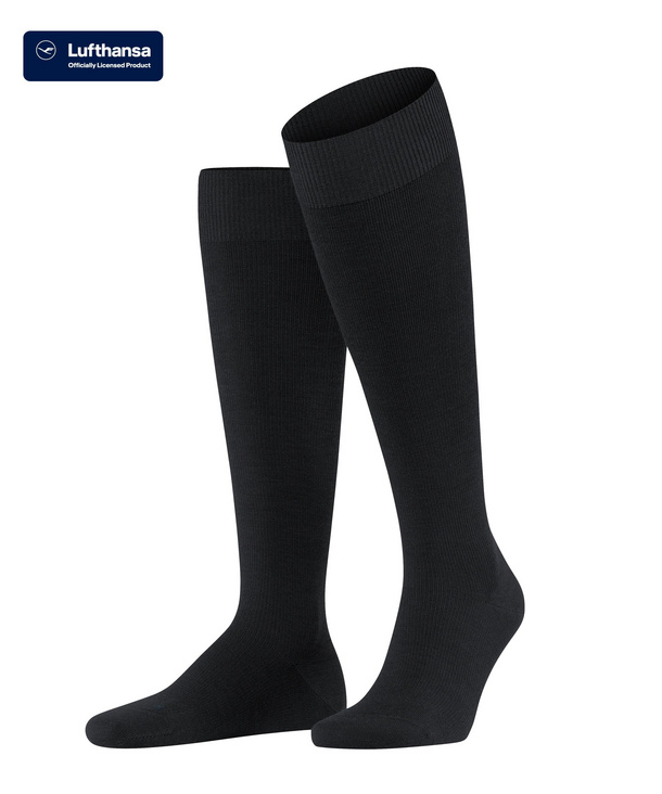 Chaussettes 3/4 hommes de compression medium FALKE "Travel&Comfort Energizing wool" 15530 - Black 3000