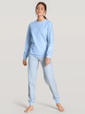 Pyjama long dame 100% coton durable CALIDA "Lovely Nights" 47456 - Cerulean 383